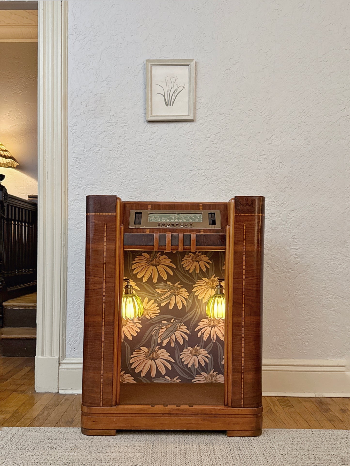 1936 Philco radio upcycled into cat bed