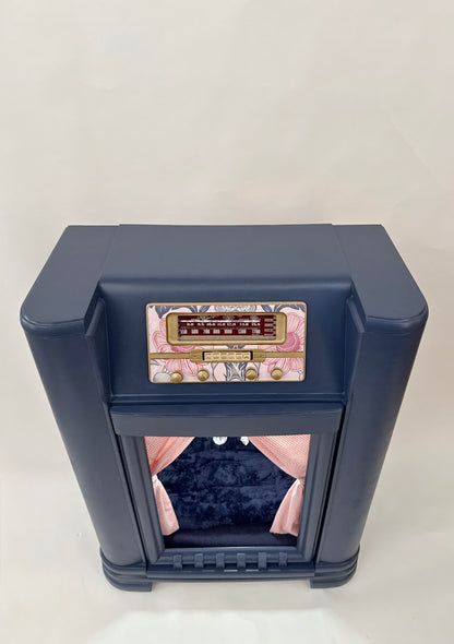 Custom cat bed upcycled from 1941 Philco radio (radio provided)