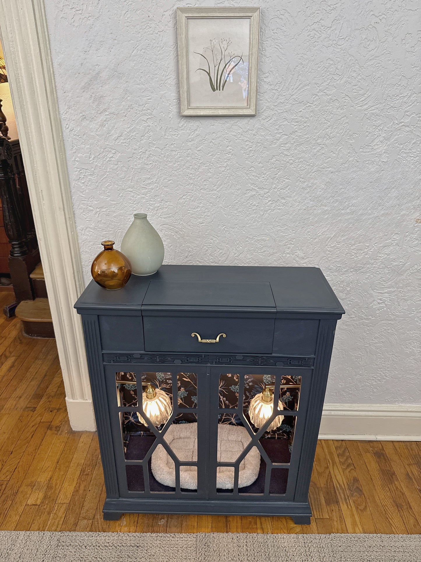 Cat bed made from 1939 Philco radio (radio provided)