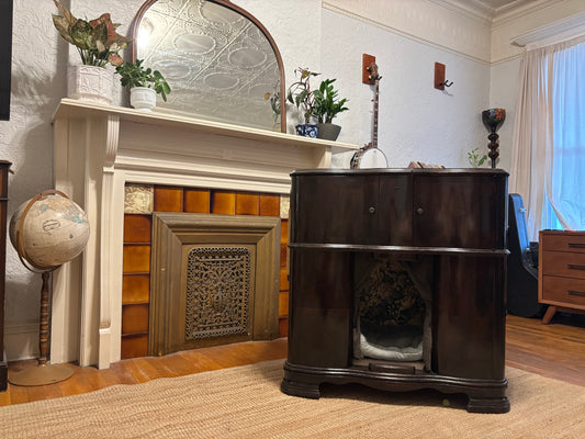 Sold - Double cat bed upcycled from 1940s RCA radio