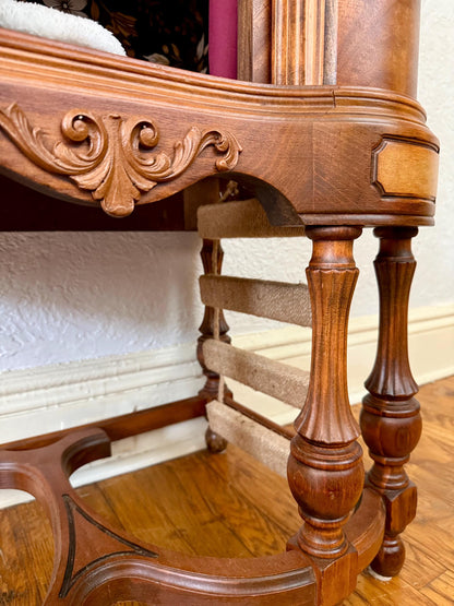 Sold - Cat bed refurbished from 1930s-era radio cabinet