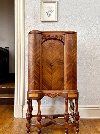 Sold - Cat bed refurbished from 1930s-era radio cabinet