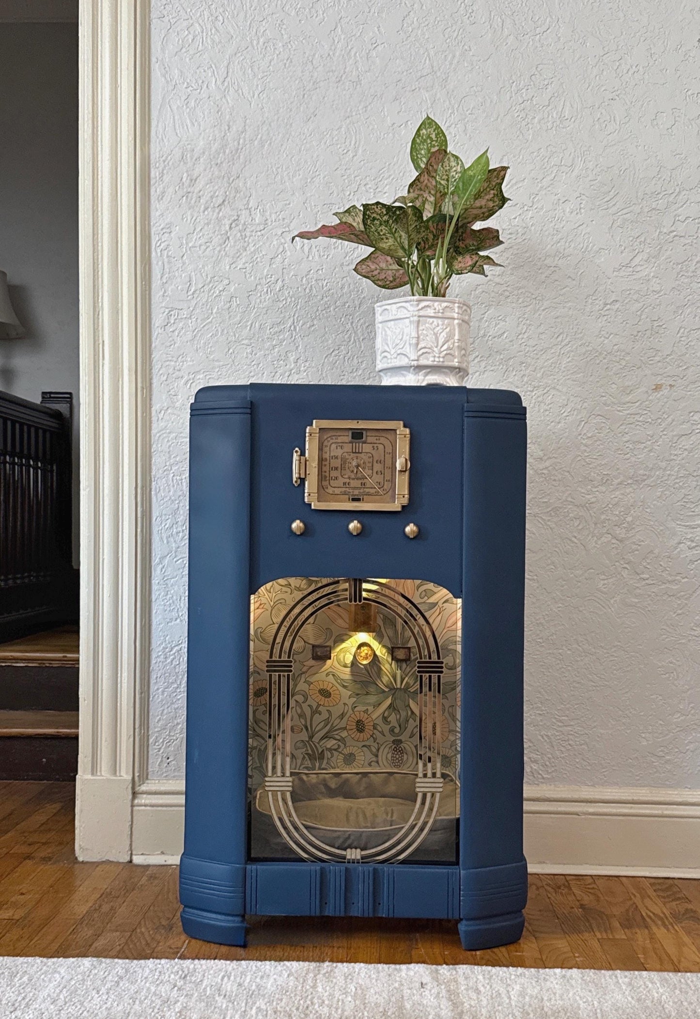 Sold - Cat bed refurbished from 1930s-era Philco radio