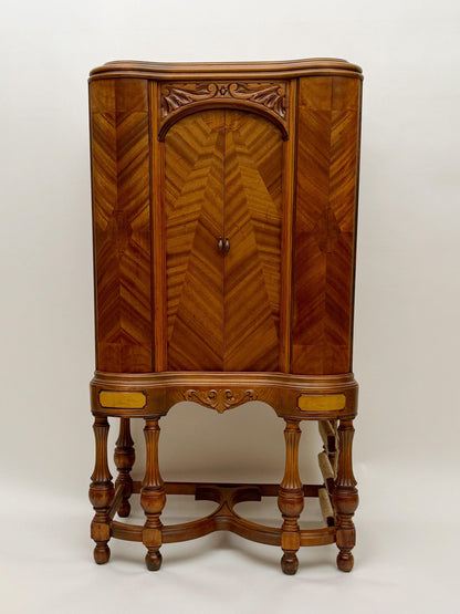 Sold - Cat bed refurbished from 1930s-era radio cabinet