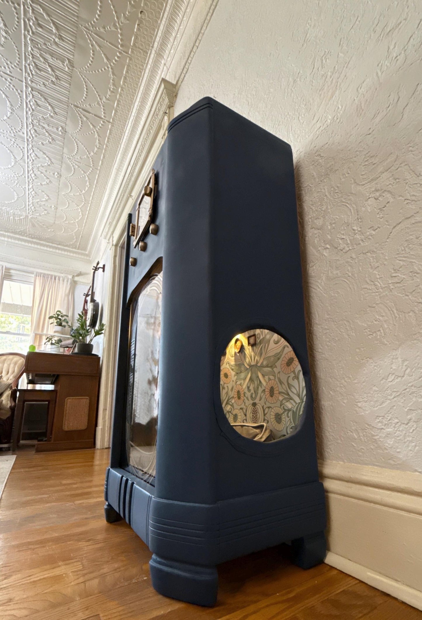 Sold - Cat bed refurbished from 1930s-era Philco radio