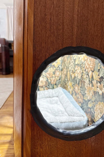 Cat bed upcycled from 1938 Zenith radio