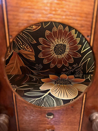 Cat bed upcycled from 1933 Silvertone radio