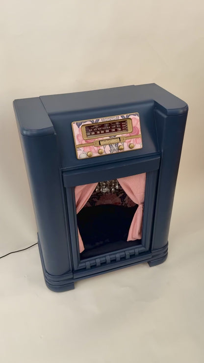 Custom cat bed upcycled from 1941 Philco radio (radio provided)